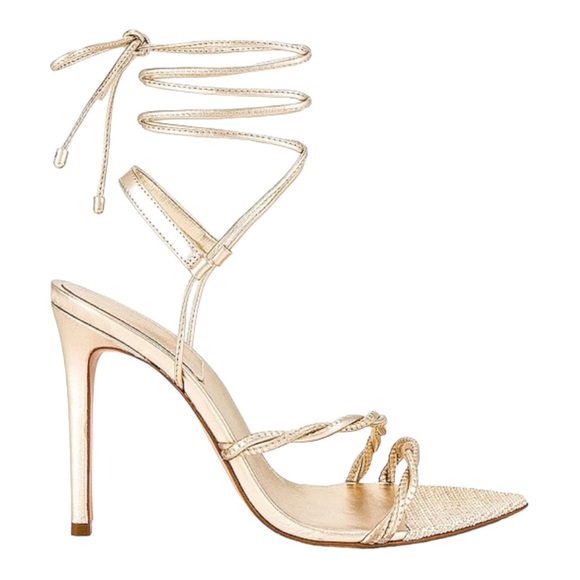 SCHUTZ Shoes - Schutz Jhessy gold braided heels
